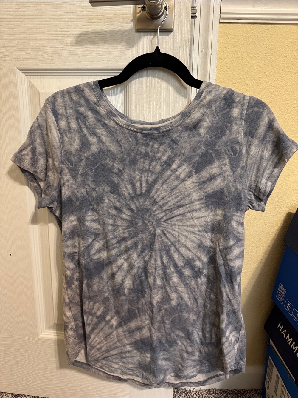 Abercrombie & Fitch Gray Tie-Dye Short Sleeve Tee